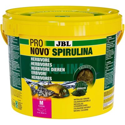 JBL ProNovo Spirulina Flakes M - Visvoer voor herbivore vissen 8-20cm - 5,5L JBL ProNovo Spirulina Flakes M - Visvoer voor herbivore vissen 8-20cm - 5,5L