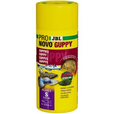JBL ProNovo Guppy Flakes S - Visvoer voor Guppies 3-10cm JBL ProNovo Guppy Flakes S - Visvoer voor Guppies 3-10cm