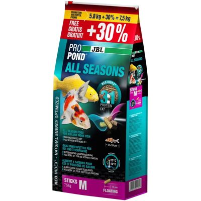JBL All Seasons M Fish Food - Pond Fish Pellets 7.5kg JBL All Seasons M Fish Food - Pond Fish Pellets 7.5kg