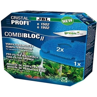 JBL CombiBloc II - Aquarium Filter Media Set - Compatible with CristalProfi e1502/e1902 JBL CombiBloc II - Aquarium Filter Media Set - Compatible with CristalProfi e1502/e1902