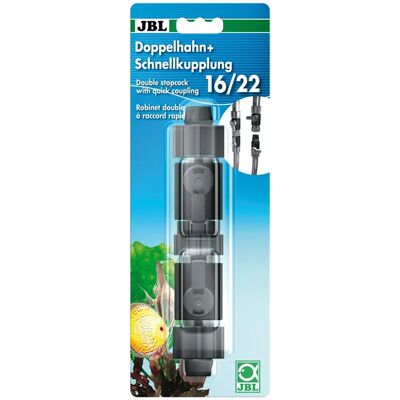 JBL Double Valve + Quick Connector 16-22 - Aquarium Filter Tube Fitting JBL Double Valve + Quick Connector 16-22 - Aquarium Filter Tube Fitting