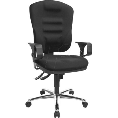 Topstar Office Chair Softec Synchro Deluxe - Black Fabric & Chrome Topstar Office Chair Softec Synchro Deluxe - Black Fabric & Chrome