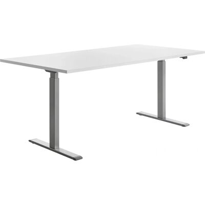 Topstar Escritorio eléctrico ajustable - 1800x800mm Blanco, Marco gris Topstar Escritorio eléctrico ajustable - 1800x800mm Blanco, Marco gris