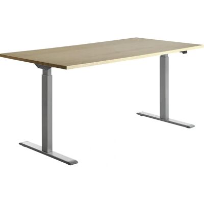Topstar Escritorio Ajustable Eléctrico - 1600x800mm, Decor Arce, Marco Gris Topstar Escritorio Ajustable Eléctrico - 1600x800mm, Decor Arce, Marco Gris