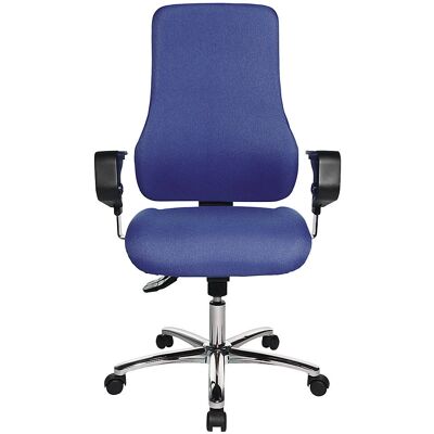 Silla de oficina Topstar - Altura 600mm, Tapizado azul, Brazos, Ergonómica Silla de oficina Topstar - Altura 600mm, Tapizado azul, Brazos, Ergonómica