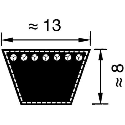 OPTIBELT - VB S=C Plus - 760mm x 13mm x 6mm - Antriebsriemen OPTIBELT - VB S=C Plus - 760mm x 13mm x 6mm - Antriebsriemen