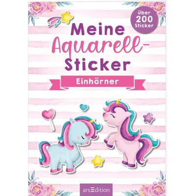 Künstlerisches Einhorn-Stickeralbum - Über 200 Wasserfarben-Aufkleber Künstlerisches Einhorn-Stickeralbum - Über 200 Wasserfarben-Aufkleber