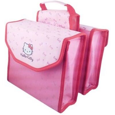 Hello Kitty Fietstas voor kinderen - Roze met twee vakken Hello Kitty Fietstas voor kinderen - Roze met twee vakken