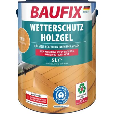 BAUFIX Holzschutzlasur - UV-beständig, 5L - Holzschutzlasur BAUFIX Holzschutzlasur - UV-beständig, 5L - Holzschutzlasur