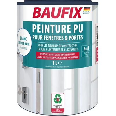 BAUFIX - PUR Fensterlack - Blanc - Satiné - Paint - Publicité BAUFIX - PUR Fensterlack - Blanc - Satiné - Paint - Publicité