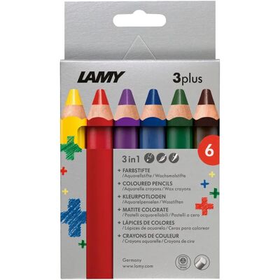 LAMY 3plus Farbstifte - 6er-Set, transparent LAMY 3plus Farbstifte - 6er-Set, transparent
