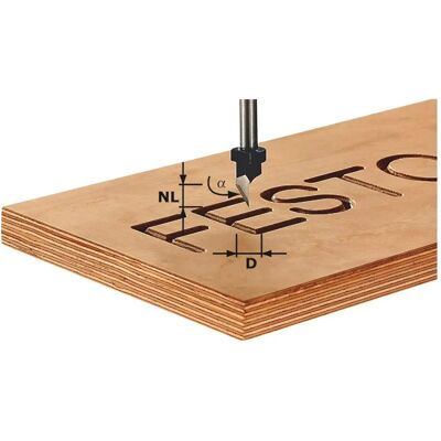 Festool Fräser HW S8 D11/60° - Hartes Holz - Fräser Festool Fräser HW S8 D11/60° - Hartes Holz - Fräser