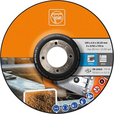 Fein 63709014010 - Abgeschrägte Mitte 125mm Scheiben - Trennscheiben Fein 63709014010 - Abgeschrägte Mitte 125mm Scheiben - Trennscheiben