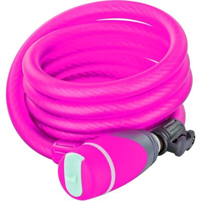 Prophete Lucchetto Bicicletta - Lucchetto a Spirale - Rosa & Verde - 150cm Prophete Lucchetto Bicicletta - Lucchetto a Spirale - Rosa & Verde - 150cm