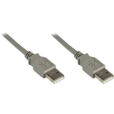 Alcasa 2212-AA3 USB-kábel - 3m, Szürke, USB 2.0 Alcasa 2212-AA3 USB-kábel - 3m, Szürke, USB 2.0
