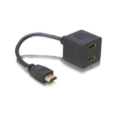 DeLOCK HDMI Adapter Männlich zu 2x Weiblich - 0,2 m - Standard HDMI Typ A DeLOCK HDMI Adapter Männlich zu 2x Weiblich - 0,2 m - Standard HDMI Typ A