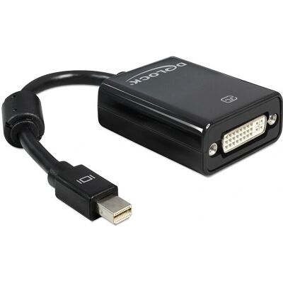 DeLOCK Adapter Mini DisplayPort - DVI-I - Schwarz DeLOCK Adapter Mini DisplayPort - DVI-I - Schwarz