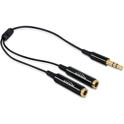 DeLOCK 65356 Audiokabel - 0,25 m, Schwarz DeLOCK 65356 Audiokabel - 0,25 m, Schwarz