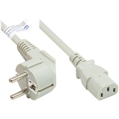 Alcasa P0130-GR018 Cable de alimentación - Tierra, 1.8m, Enchufe E+F, Conector C13 Alcasa P0130-GR018 Cable de alimentación - Tierra, 1.8m, Enchufe E+F, Conector C13