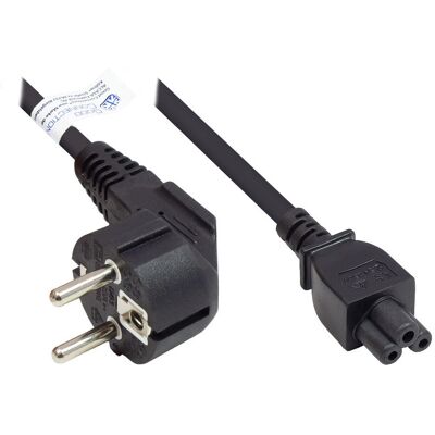 Alcasa P0105-S030 Stromkabel - 3m, Schwarz, E+F Stecker, C5 Anschluss Alcasa P0105-S030 Stromkabel - 3m, Schwarz, E+F Stecker, C5 Anschluss