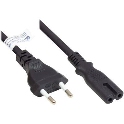 Alcasa P0370-S007 Cable de alimentación - C a C7 - Negro - 0,75m Alcasa P0370-S007 Cable de alimentación - C a C7 - Negro - 0,75m