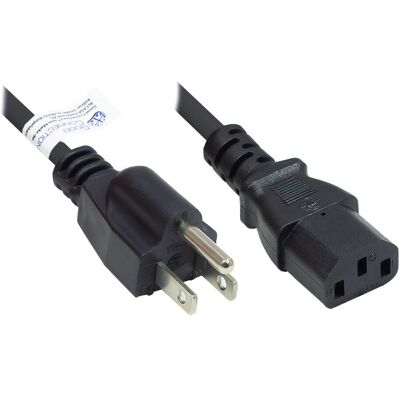 Alcasa P4530-S050 Stromkabel - 5 m, Typ B, C13, Schwarz Alcasa P4530-S050 Stromkabel - 5 m, Typ B, C13, Schwarz