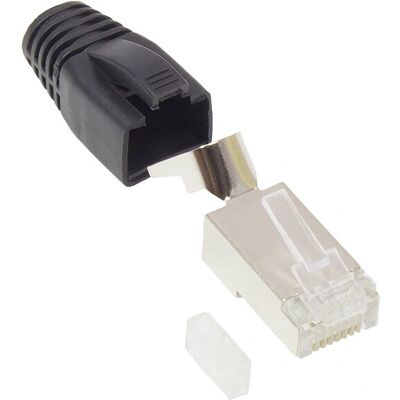 Alcasa GC-N0095 Kabelstecker RJ-45 - Schwarz - Netzwerkkabel - Geschirmt - Kat.6A Alcasa GC-N0095 Kabelstecker RJ-45 - Schwarz - Netzwerkkabel - Geschirmt - Kat.6A