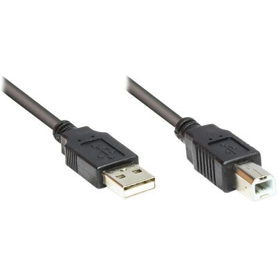 Alcasa USB 2.0 1,8m USB Kabel - USB A USB B - Schwarz Alcasa USB 2.0 1,8m USB Kabel - USB A USB B - Schwarz