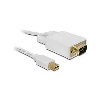 Adapter DeLOCK Mini DisplayPort na VGA - 1m Biały Adapter DeLOCK Mini DisplayPort na VGA - 1m Biały