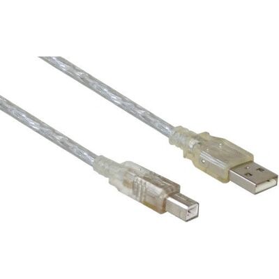 Alcasa 2510-GT06 USB Kabel USB 2.0 0,6 m USB A USB B Transparent Alcasa 2510-GT06 USB Kabel USB 2.0 0,6 m USB A USB B Transparent