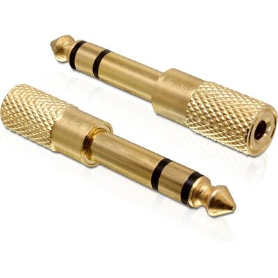 DeLOCK 65361 Kabel-Adapter - 6,35 mm, 3,5 mm, Gold DeLOCK 65361 Kabel-Adapter - 6,35 mm, 3,5 mm, Gold