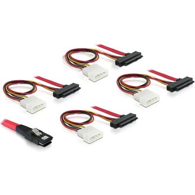 DeLOCK 83146 SAS Kabel - 1m - Schwarz, Rot, Weiß DeLOCK 83146 SAS Kabel - 1m - Schwarz, Rot, Weiß