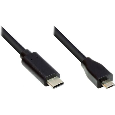 Alcasa USB Cable - USB-C to Micro-USB B, 1m, Black - USB Cable Alcasa USB Cable - USB-C to Micro-USB B, 1m, Black - USB Cable