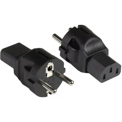Alcasa PA-0030S Adaptador de enchufe - Tipo E/F - C13 Negro Alcasa PA-0030S Adaptador de enchufe - Tipo E/F - C13 Negro