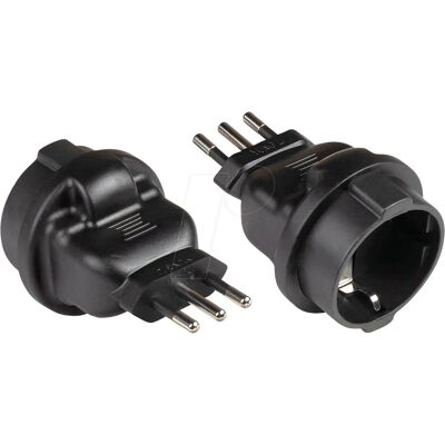 Alcasa PA-6502S - Stromadapter L F 250V 10A - Schwarz Alcasa PA-6502S - Stromadapter L F 250V 10A - Schwarz