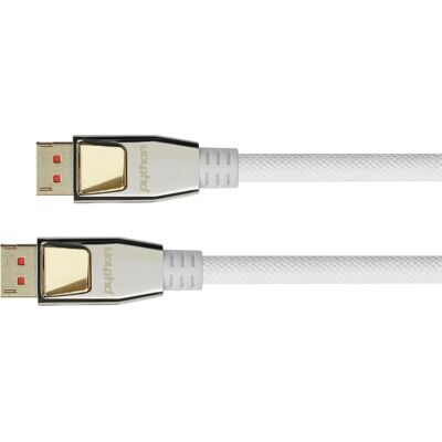 Python Pyt M0259 Câble DisplayPort - 8K/4K 10m Blanc - Publicité Python Pyt M0259 Câble DisplayPort - 8K/4K 10m Blanc - Publicité