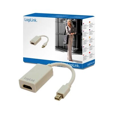 LogiLink Mini DisplayPort - HDMI Adapter - 0,1 m - Grau LogiLink Mini DisplayPort - HDMI Adapter - 0,1 m - Grau