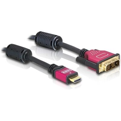 Cavo HDMI a DVI-D DeLOCK 5m - Nero Cavo HDMI a DVI-D DeLOCK 5m - Nero