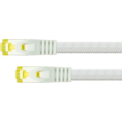 Python Series 5m Cat7 Ethernet Kabel mit RNS & Nylonummantelung - Weiß Python Series 5m Cat7 Ethernet Kabel mit RNS & Nylonummantelung - Weiß
