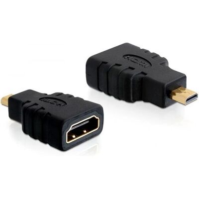 DeLOCK Micro HDMI D auf HDMI A Adapter - Schwarz DeLOCK Micro HDMI D auf HDMI A Adapter - Schwarz