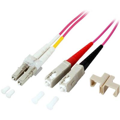 Alcasa Cable de fibra óptica 15m LC/SC Violeta - Cable de fibra óptica Alcasa Cable de fibra óptica 15m LC/SC Violeta - Cable de fibra óptica