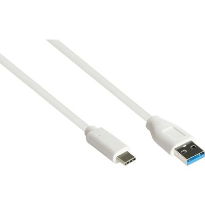 Alcasa USB-kabel - 0,5 m USB 3.2 Gen 2 Vit Alcasa USB-kabel - 0,5 m USB 3.2 Gen 2 Vit