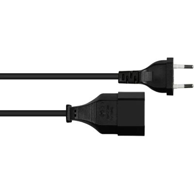 Alcasa P0300-S010 Stromkabel - Typ C, 1m, Schwarz Alcasa P0300-S010 Stromkabel - Typ C, 1m, Schwarz