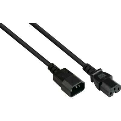 Alcasa P1450-S050 Stromkabel - C14 auf C15 - 5 m - Schwarz Alcasa P1450-S050 Stromkabel - C14 auf C15 - 5 m - Schwarz