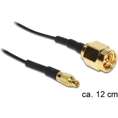 DeLOCK 88471 coaxial cable - 0.12m, MMCX, SMA, Gold, Black - Coaxial cable DeLOCK 88471 coaxial cable - 0.12m, MMCX, SMA, Gold, Black - Coaxial cable