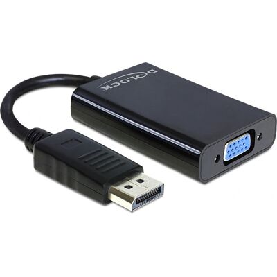 Adaptador de cable de vídeo DeLOCK 65439 - DisplayPort a VGA, negro Adaptador de cable de vídeo DeLOCK 65439 - DisplayPort a VGA, negro