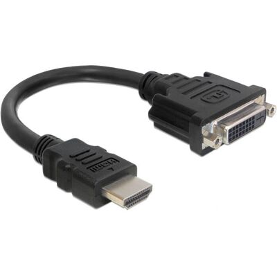 DeLOCK 0,2m HDMI-DVI Kábel - Férfi a Nő - Fekete DeLOCK 0,2m HDMI-DVI Kábel - Férfi a Nő - Fekete