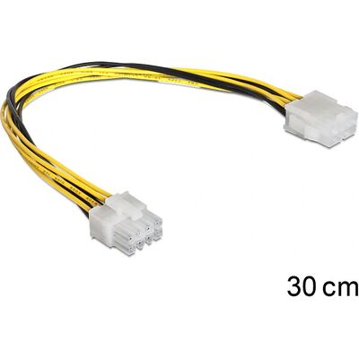 DeLOCK 83342 Tápkábel - EPS 8-pines, 0,3 m, Férfi/női, 12V DeLOCK 83342 Tápkábel - EPS 8-pines, 0,3 m, Férfi/női, 12V