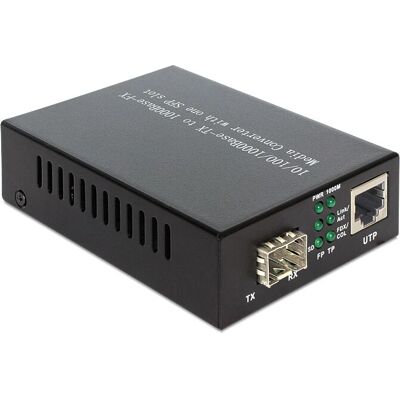 DeLOCK Media Converter - 1000Base-T zu SFP - Schwarz DeLOCK Media Converter - 1000Base-T zu SFP - Schwarz