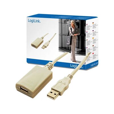 LogiLink USB 2.0 Repeater Kabel - 5 m - USB A - Beige LogiLink USB 2.0 Repeater Kabel - 5 m - USB A - Beige